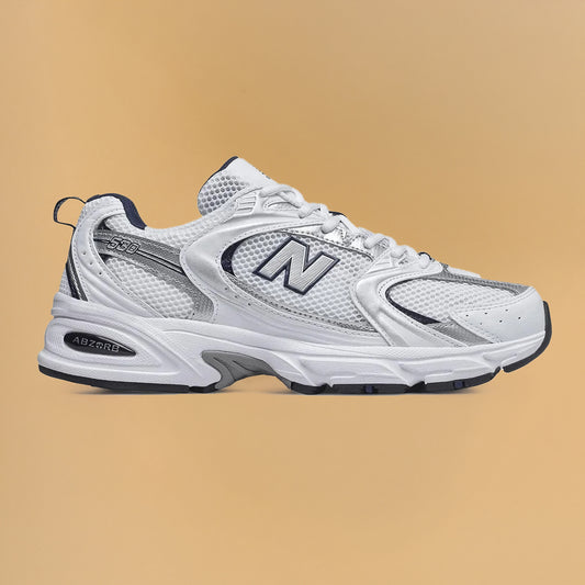 530 White Silver Sneakers