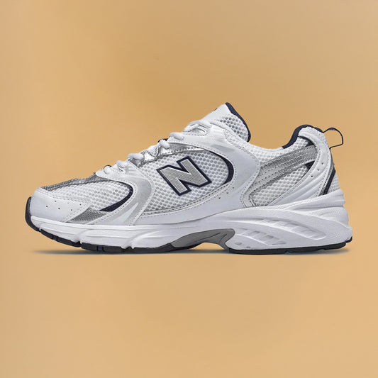 530 White Silver Sneakers